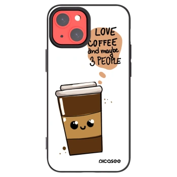 Picasee silikonowe czarne etui na Apple iPhone 13 mini - Cute coffee