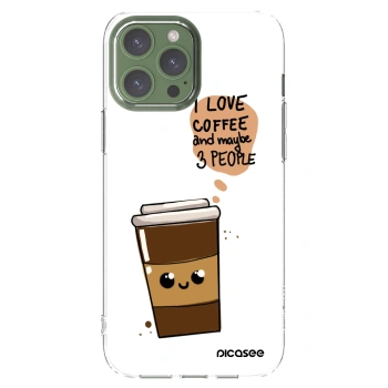 Picasee silikonowe przeźroczyste etui na Apple iPhone 13 Pro Max - Cute coffee
