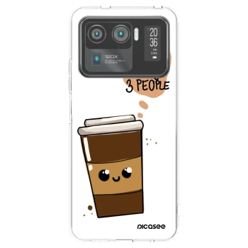 Picasee silikonowe przeźroczyste etui na Xiaomi Mi 11 Ultra - Cute coffee