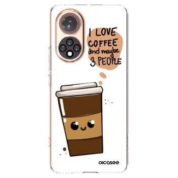 Picasee silikonowe przeźroczyste etui na Honor 50 5G - Cute coffee