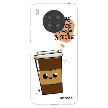 Picasee silikonowe przeźroczyste etui na Huawei Nova 8i - Cute coffee