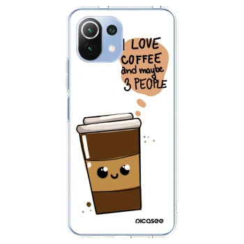 Picasee silikonowe przeźroczyste etui na Xiaomi 11 Lite 5G NE - Cute coffee