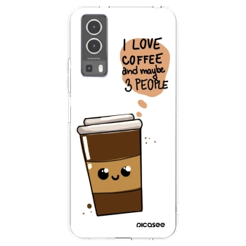 Picasee silikonowe przeźroczyste etui na Vivo Y72 5G - Cute coffee
