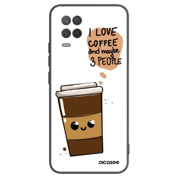 Picasee silikonowe czarne etui na Realme 8 5G - Cute coffee