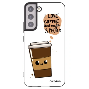 Picasee silikonowe czarne etui na Samsung Galaxy S22+ 5G - Cute coffee