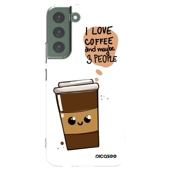 Picasee silikonowe przeźroczyste etui na Samsung Galaxy S22+ 5G - Cute coffee