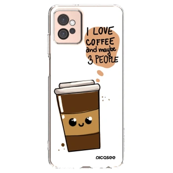 Picasee silikonowe przeźroczyste etui na Motorola Moto G32 - Cute coffee