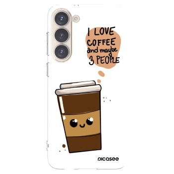 Picasee silikonowe przeźroczyste etui na Samsung Galaxy S23+ 5G - Cute coffee