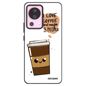 Picasee silikonowe czarne etui na Xiaomi 13 Lite - Cute coffee