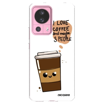Picasee silikonowe przeźroczyste etui na Xiaomi 13 Lite - Cute coffee