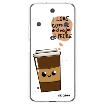 Picasee silikonowe przeźroczyste etui na Honor Magic5 Lite 5G - Cute coffee