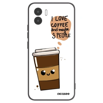 Picasee silikonowe czarne etui na Xiaomi Redmi A2 - Cute coffee