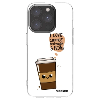 Picasee silikonowe przeźroczyste etui na Apple iPhone 15 Pro - Cute coffee