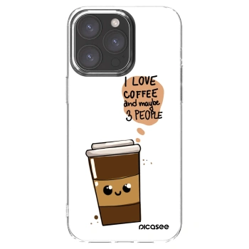 Picasee silikonowe przeźroczyste etui na Apple iPhone 15 Pro Max - Cute coffee