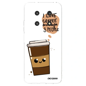 Picasee silikonowe przeźroczyste etui na Honor Magic4 Lite 5G - Cute coffee