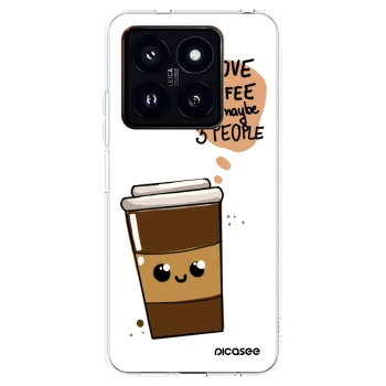 Picasee silikonowe przeźroczyste etui na Xiaomi 14 Pro - Cute coffee