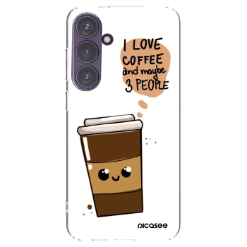 Picasee silikonowe przeźroczyste etui na Samsung Galaxy S24+ S926B 5G - Cute coffee