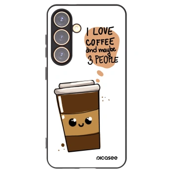 Picasee silikonowe czarne etui na Samsung Galaxy S24 S921B 5G - Cute coffee