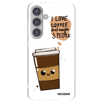 Picasee silikonowe przeźroczyste etui na Samsung Galaxy S24 S921B 5G - Cute coffee