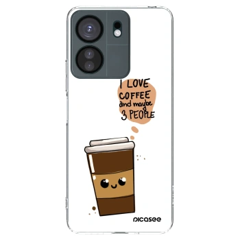 Picasee silikonowe przeźroczyste etui na Xiaomi Redmi 13C 4G - Cute coffee