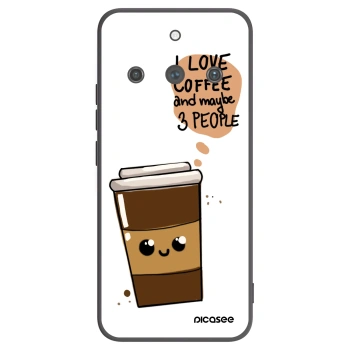Picasee silikonowe czarne etui na Realme 11 Pro+ - Cute coffee