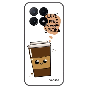 Picasee silikonowe czarne etui na Xiaomi Poco X6 Pro - Cute coffee