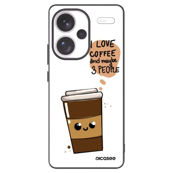 Picasee silikonowe czarne etui na Xiaomi Redmi Note 13 Pro+ 5G - Cute coffee