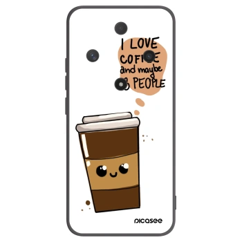 Picasee silikonowe czarne etui na Honor Magic6 Lite 5G - Cute coffee