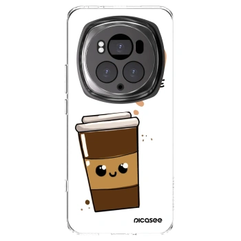 Picasee silikonowe przeźroczyste etui na Honor Magic6 Pro - Cute coffee