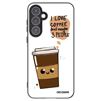 Picasee silikonowe czarne etui na Samsung Galaxy A55 5G A556B - Cute coffee