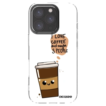 Picasee silikonowe przeźroczyste etui na Apple iPhone 16 Pro - Cute coffee