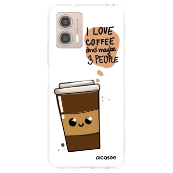 Picasee silikonowe przeźroczyste etui na Motorola Moto G53 5G - Cute coffee