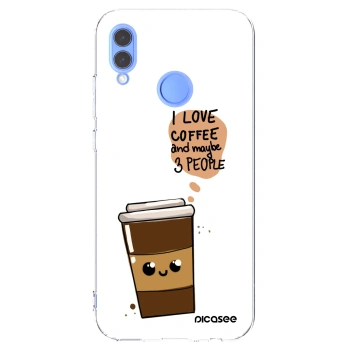 Picasee silikonowe przeźroczyste etui na Honor 10 Lite - Cute coffee