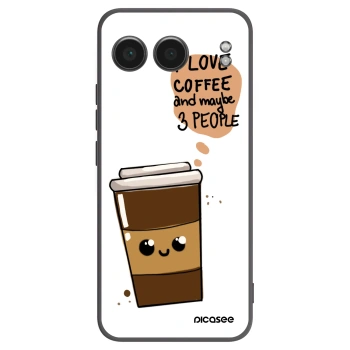 Picasee silikonowe czarne etui na OnePlus Nord 4 - Cute coffee