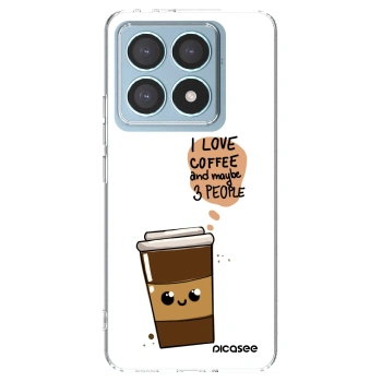 Picasee silikonowe przeźroczyste etui na Xiaomi 14T Pro - Cute coffee