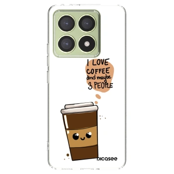 Picasee silikonowe przeźroczyste etui na Xiaomi 14T - Cute coffee
