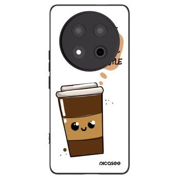 Picasee silikonowe czarne etui na Honor Magic7 Lite 5G - Cute coffee