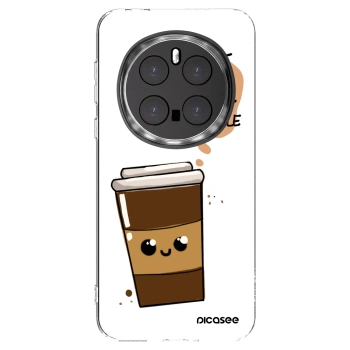 Picasee silikonowe przeźroczyste etui na Honor Magic7 Pro 5G - Cute coffee