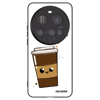Picasee silikonowe czarne etui na Xiaomi 15 Ultra - Cute coffee