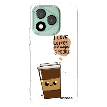 Picasee silikonowe przeźroczyste etui na Honor 400 Lite 5G - Cute coffee