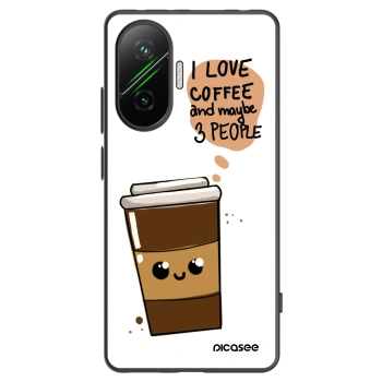 Picasee silikonowe czarne etui na Xiaomi Poco F7 Pro 5G - Cute coffee