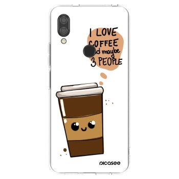 Picasee silikonowe przeźroczyste etui na Xiaomi Redmi 7 - Cute coffee
