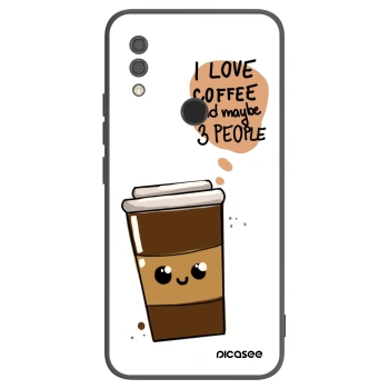 Picasee silikonowe czarne etui na Xiaomi Redmi 7 - Cute coffee