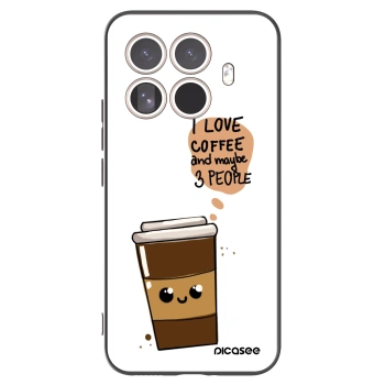 Picasee silikonowe czarne etui na Xiaomi 15T Pro - Cute coffee