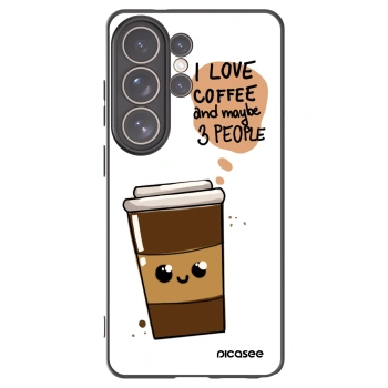 Picasee silikonowe czarne etui na Samsung Galaxy S26 Ultra - Cute coffee