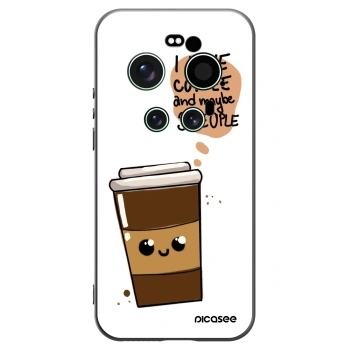 Picasee silikonowe czarne etui na Xiaomi 17 Ultra - Cute coffee