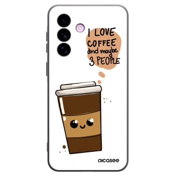 Picasee silikonowe czarne etui na Samsung Galaxy A57 5G - Cute coffee