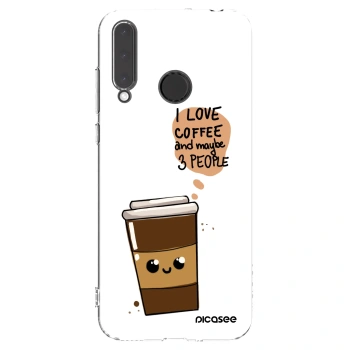 Picasee silikonowe przeźroczyste etui na Honor 20 Lite - Cute coffee