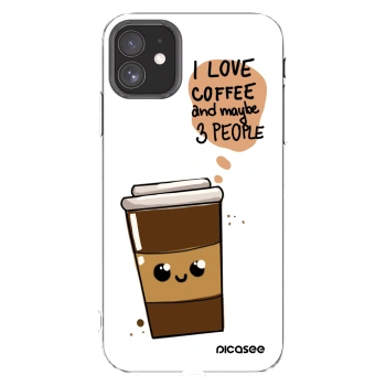 Picasee silikonowe przeźroczyste etui na Apple iPhone 11 - Cute coffee