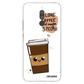 Picasee silikonowe przeźroczyste etui na Xiaomi Redmi 8 - Cute coffee